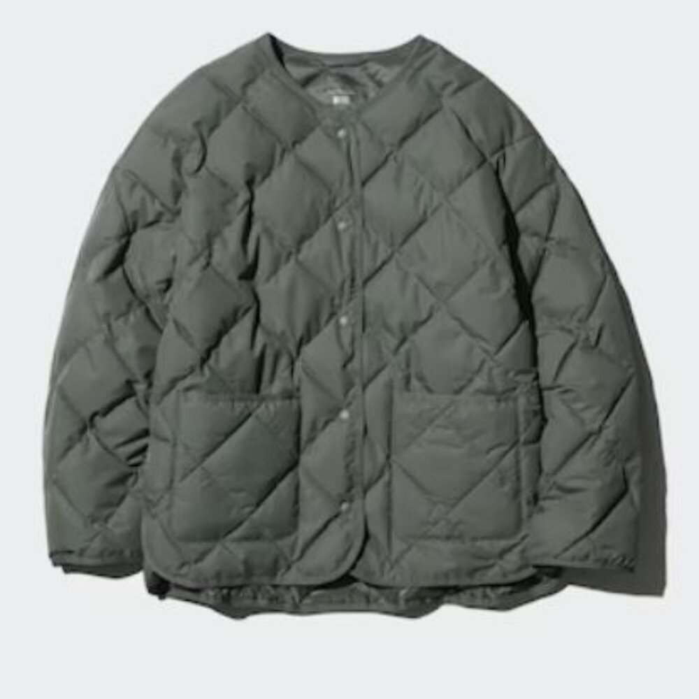 Uniqlo Women's Puffer Jacket - Dark Green